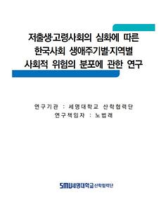 저출생·고령사회의 심화에 따른 한국사회의 생애주기별·지역별 사회적 위험의 분포에 관한 연구(세명대)